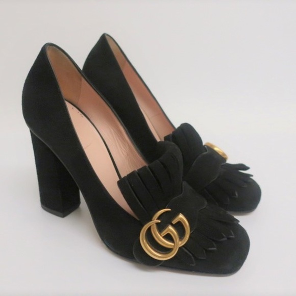 Gucci Shoes - Gucci Marmont Kiltie Loafer Pump